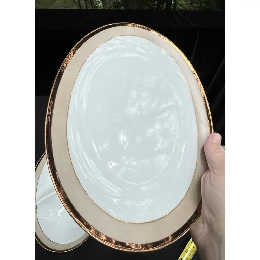 2 Vintage 1960’s Sango Trousseau China - Oval Serving Bowls 1 Divided EUC -A84